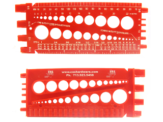 Cox Hardware Bolt Gauge. Please Note: We try very hard to present accurate