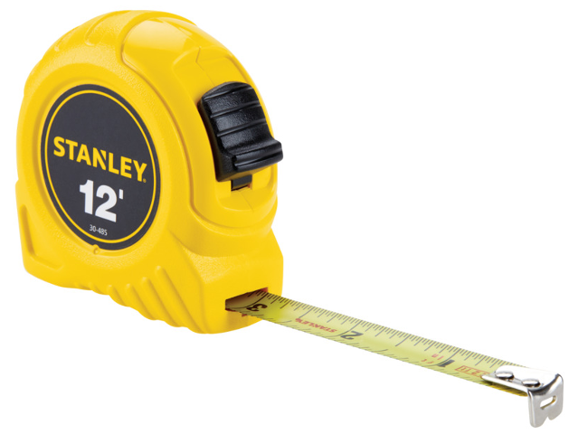 Measuring Tape 12 ft by 1/2 Retractable with Thumb Lock Measure Carpenters