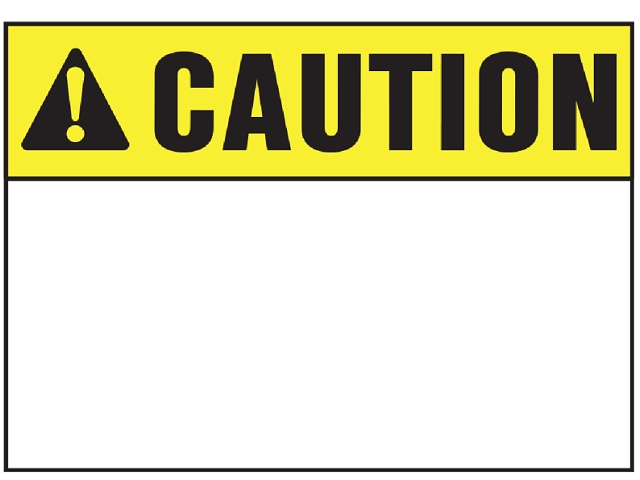 blank attention sign