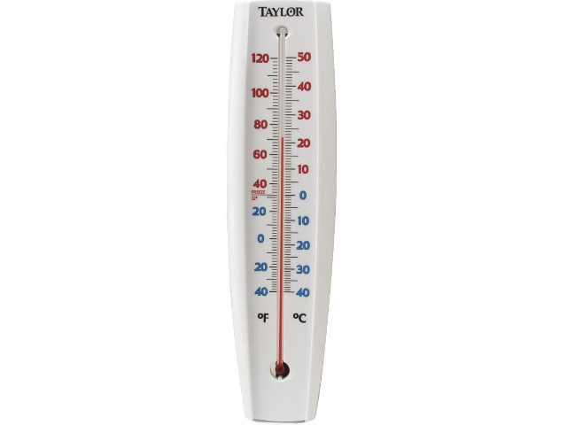 Taylor Indoor Outdoor Thermometer - Jumbo Number Wall Thermometer, 14.5in