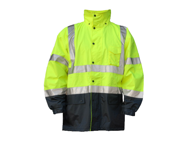 lime green rain gear