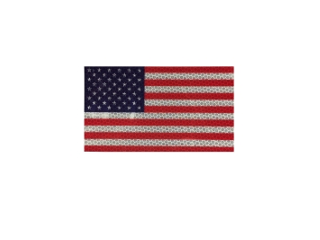 Reflective American Flag, 3-3/4 x 6-1/2 In