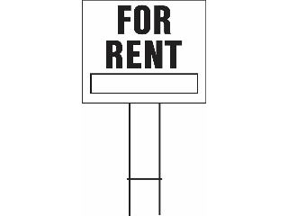 Lawn Sign 20 x 24 Plastic: For Rent