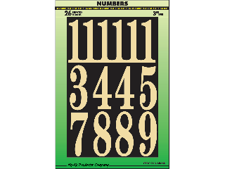 Letter & Number Set 3" Gold-on-Black Adhesive