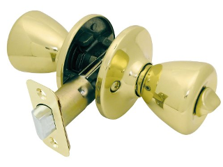 Privacy Lockset Tulip Handle Polished Brass