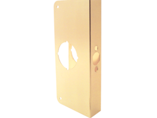 Door Reinforcer Single Lock 1-3/4 x 4 x 9  Brass