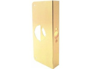 Door Reinforcer Double Lock 1-3/4 x 4 x 9  Brass