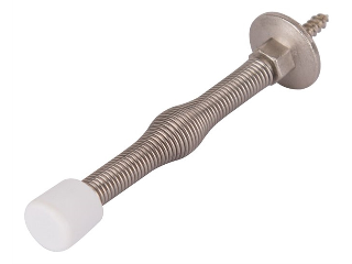 Spring Door Stop 3" Satin Nickel