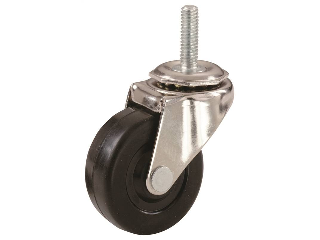 Swivel Caster 2" Rubber 80 Lb 5/16-18 Threaded Stem