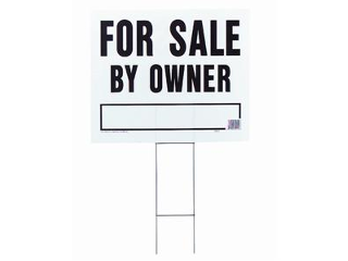 Lawn Sign 20 x 24 Plastic: For Sale By Owner