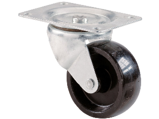 Swivel Caster 4" Polyolefin Wheel Steel Plate