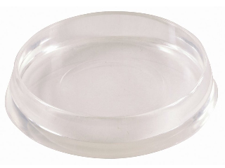 Caster Cups Round Smooth (4) 1-7/8" Clear Plastic