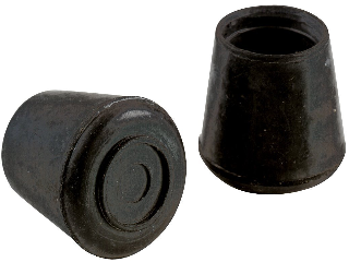 Furniture Leg Tips (4) 1-1/8" Black Rubber