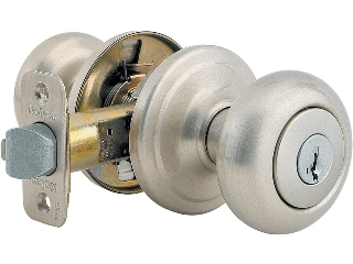 Juno Entry Door Knob, Satin Nickel