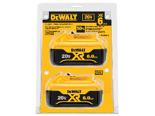 DeWalt XR 20V 6Ah Battery, 2 Pk