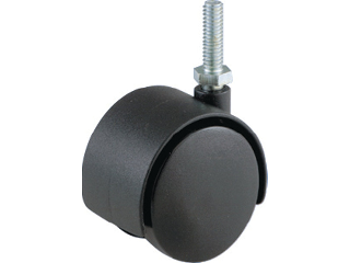 Black Threaded Stem Swivel Caster, 2 In