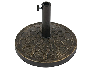 Round Bronze Umbrella Base, 17 In