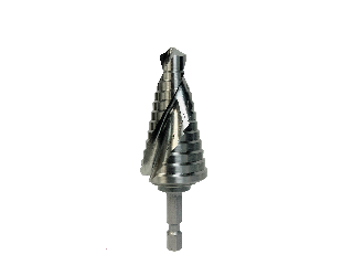 High Speed Steel Drill Bit 12 Steps, 7/16 In x 1-1/8 In