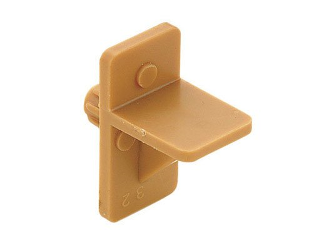 Shelf Support Angled White Plastic w/ 1/4" Pin (Each)