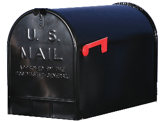 Mailbox #3 Rural Design Black