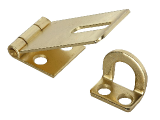 Hasp 1-3/4" V30 Steel Brass Finish