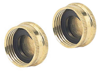 Brass Female Hose Cap 2 Pack