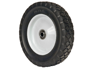 Rubber Tire 8 x 1-3/4 Steel Hub 1/2" Bore Offset