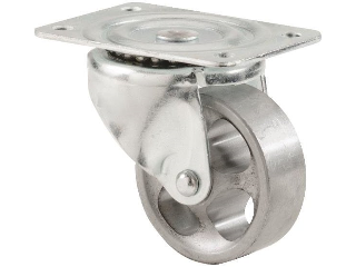 Swivel Caster 2" Steel Wheel 150 Lb Plate Mount