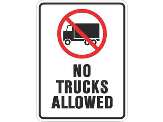 Sign 18 In x 24 In Aluminum: No Trucks Allowed