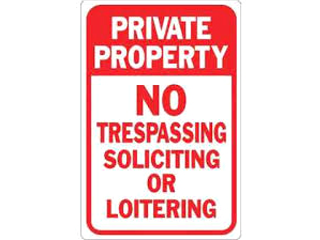 Sign 12 In x 18 In Aluminum: Private Property No Trespassing