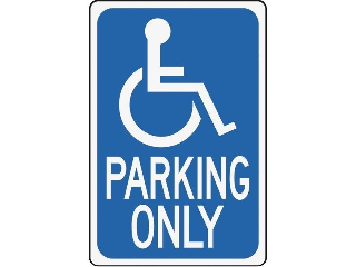 Sign 12 X 18 Aluminum: Handicapped Park Symbol