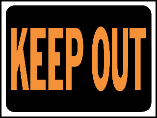 Sign 10 x 14 Aluminum: Keep Out