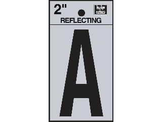 Letters & Numbers 2" Reflecting Black (A-Z, 0-9)