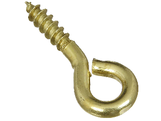 Screw Eyes Small Eye (7) 15/16" V2011 Solid Brass