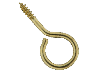 Screw Eyes Large Eye (6) 1-1/16" #14 Solid Brass