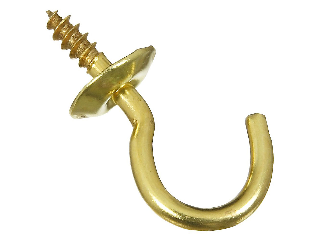 Cup Hooks (5) .080 x 5/8" V2021 Solid Brass