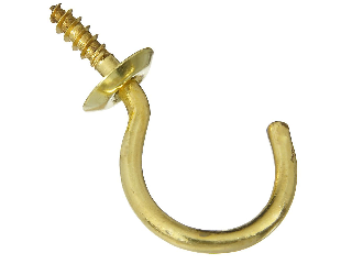 Cup Hooks (2) .136 x 1-1/4" V2021 Solid Brass