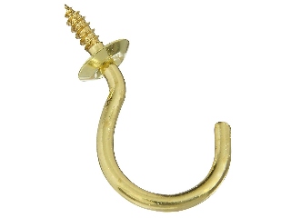 Cup Hooks (2) .148 x 1-1/2" V2021 Solid Brass