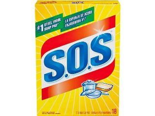 Steel Wool S.O.S Soap Pads, 18 Pads