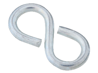 Closed S Hook #811, 1-1/4 In Zinc Plated 5 Pack