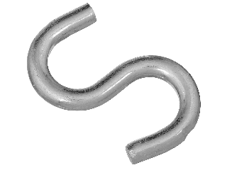 Open S Hook 2-1/2 In Zinc Plated