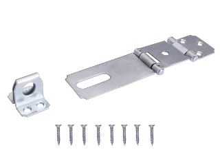 Double Hinge Zinc Plated Safety Hasp, 3-1/2 In