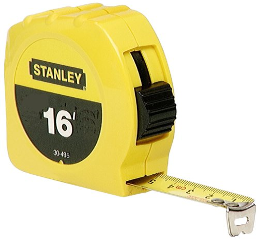 Retractable Measuring Tape, 3/4 In X 16 Ft