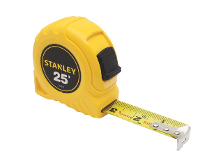 Retractable Measuring Tape, 1 In X 25 Ft