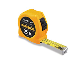 Komelon Speed Mark Measuring Tape, 1 In x 25 Ft