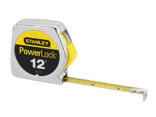 Powerlock Retractable Measuring Tape, 1/2 In X 12 Ft