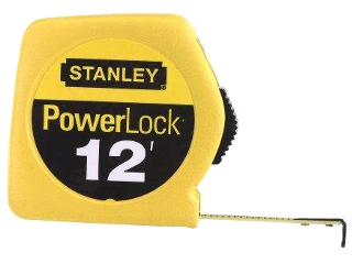 Powerlock Retractable Measuring Tape, 3/4 In X 12 Ft