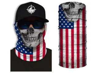 Shredneck Face Guard, Patriot Skull pattern