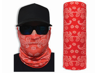 Shredneck Face Guard, Red Paisley