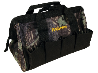 Olympia Camo Wide Opening Tool Bag, 12 In